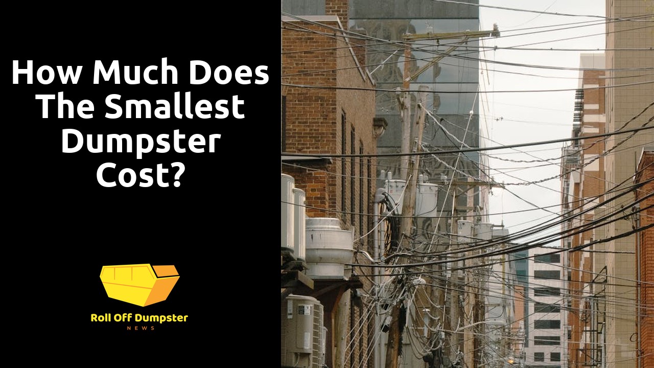 How much does the smallest dumpster cost?
