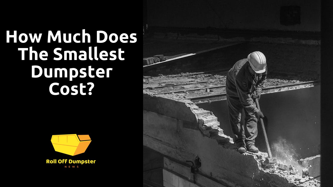 How much does the smallest dumpster cost?